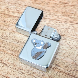 Australian Symbols Windproof Petrol Lighter Father&#39;s Day Gift With Personalised Free Engraving Koala Cricket Surfing Father&#39;s Day Gift ls