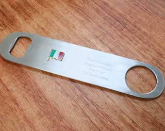 Flags Of The World Bottle Opener Stainless Steel Bar Tool Waiters Friend Free Engraving Union Jack Ireland Italy Gift bb