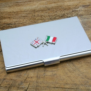 Porta-cartões de crédito corporativo de metal Unions UK com gravação personalizada grátis Presente de Dia dos Pais Ucrânia EUA Itália Presente de Dia dos Pais mch