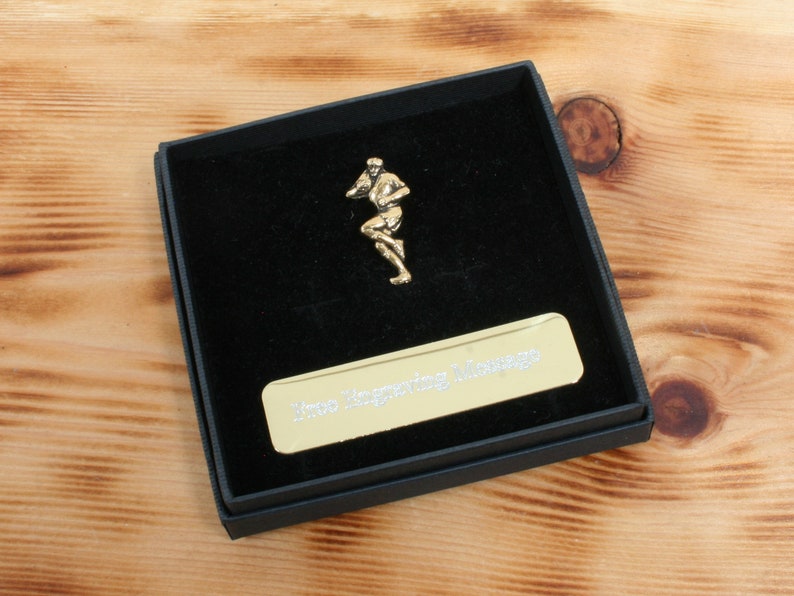 Rugby Player Gold Plated Pin Lapel Badge Sport Union Birthday Gift - Etsy
