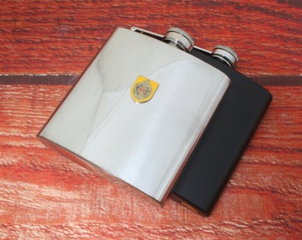 Fiaschetta Scottish Regiments da 6 once in acciaio inossidabile o nero opaco, bomboniera per matrimonio, regalo di compleanno militare hf