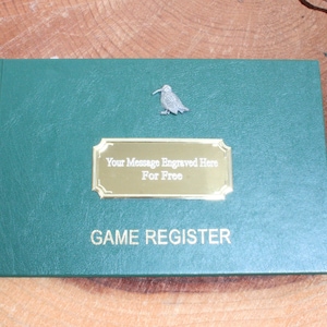 Woodcock Sitting Game Bird Record Book Register Custom Shooting Father&#39;s Day Gift Personalised Free Engraving 403 gr