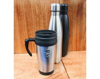 Halloween and Death Travel Mug Insulated Cup And Thermal Flask Personalised Free Engraving Pumpkin Fall Spooky Birthday Gift im