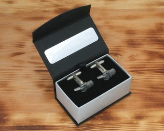 Boutons De Manchette Kenneth Cole Reaction - Design élégant, Argenté, Neuf Sans Boîte