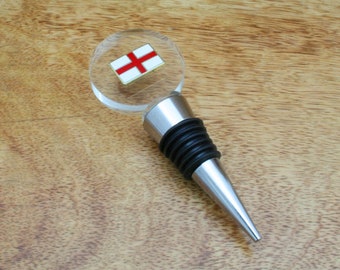 Flags Of The World Wine Stopper Glass and Steel Whiskey Bottle Stopper Cork Union Jack Ireland Italy Gift wc