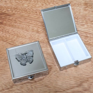 Insects & Bugs Pille Mint Trinket Box Mit Spiegel Quadrat Chinook Apachen Tour Geburtstagsgeschenk pb