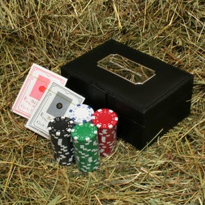 Personalised Poker Set 80 Chips, Two Packs of Cards and Dice Free Engraving ps