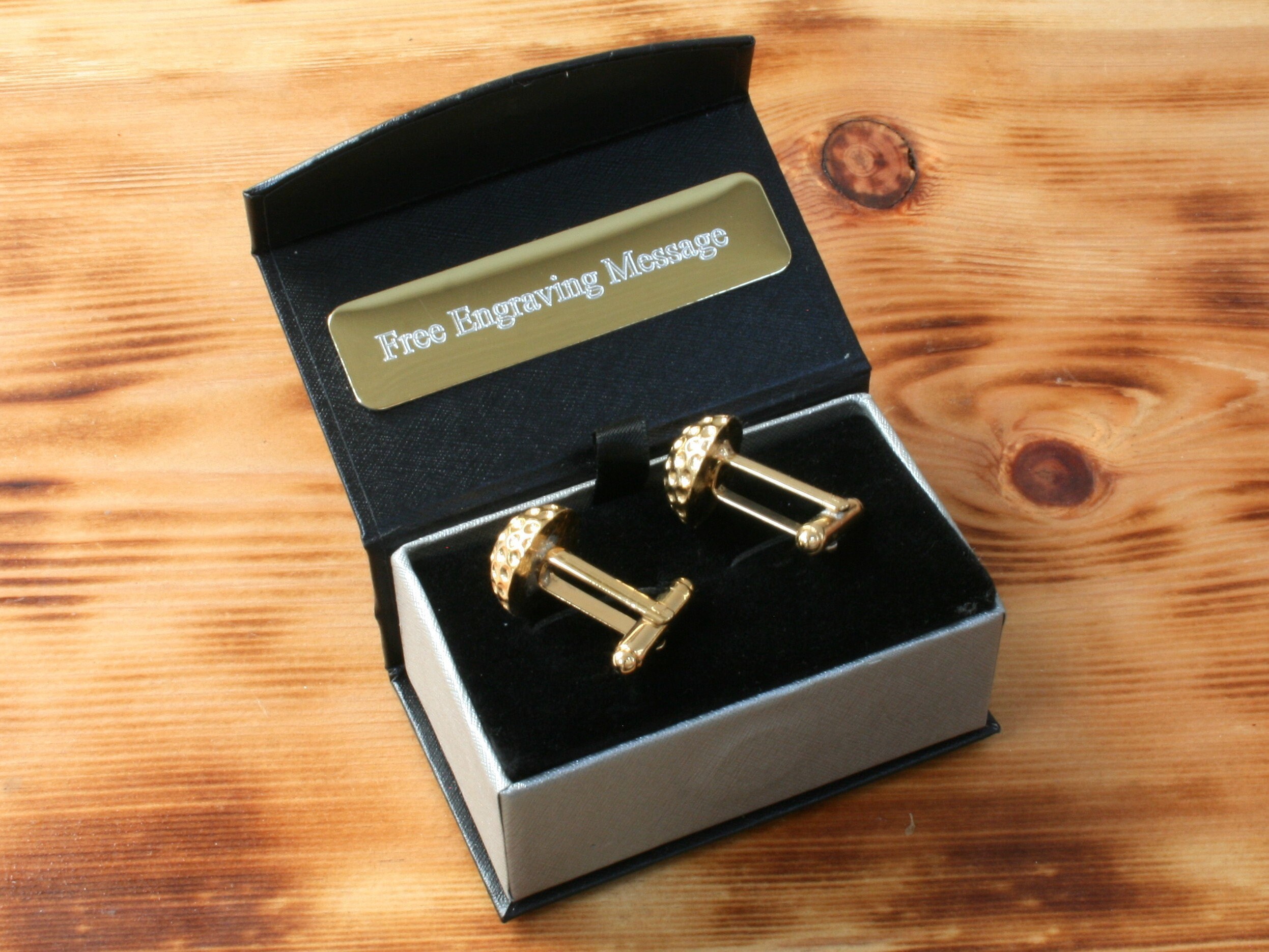 Paire De Boutons De Manchettes GL Plaqué Or Vintage - Occasion Très Bon état