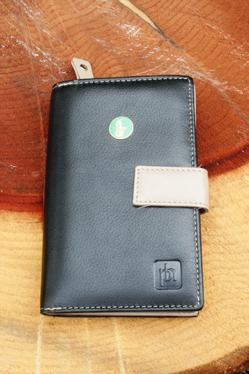 Polo Green Enamel Design Leather Purse with Zipped Compartments RFID Protected Ladies Gift 286
