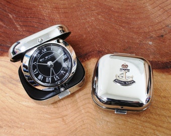 Royal Navy Regiments Flip Up Alarm Clock Portable Quartz Movement Military Father's Day Gift ac