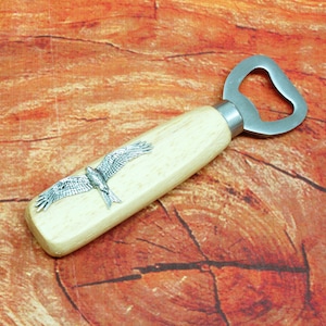 Birds Of Prey Bottle Opener Wood Handle Opener Beer Soda Opener Personalised Free Engraving Hawk Eagle Osprey Father&#39;s Day Gift bt