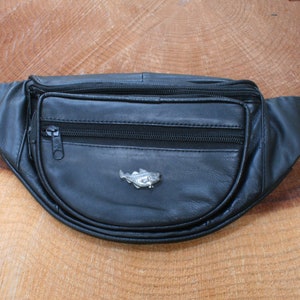 Fluss Fisch Leder Bauchtasche Einstellbar Reise Bauchtasche Karpfen Forelle Hecht Vatertag Geschenk fp