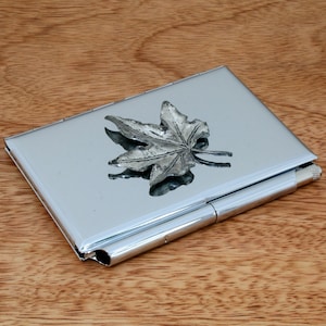 Kanadische Symbole Metall Notizblock Memo Kartenhalter mit personalisierter Gravur Ahorn Hockey Elch Vatertagsgeschenk nenn