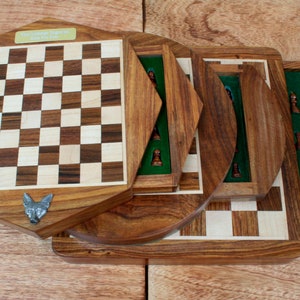 Hunting Chess Set Square, Octagonal or Round Magnetic Board With Chess Pieces Personalised Free Engraving Horse Fox Pointer Horn Gift ce