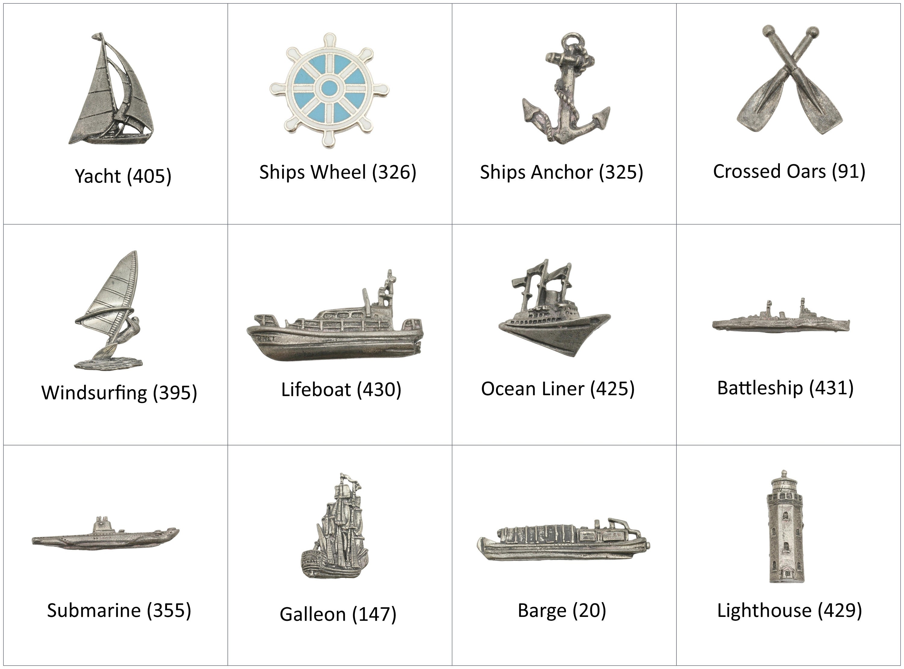 Boats and Vessels Pocket Watch and Chain Pewter Fronted