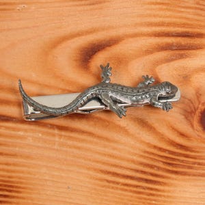 Pasador de corbata con forma de lagarto, hecho a mano en el Reino Unido, regalo de safari para el Día del Padre 223 ti