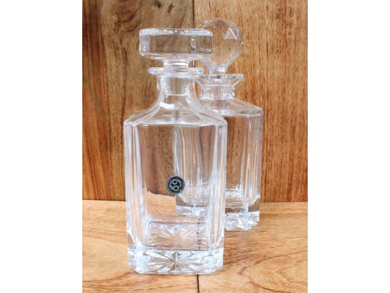 星座カットガラスウイスキーデキャンタ ゴルフボールまたはスクエア型