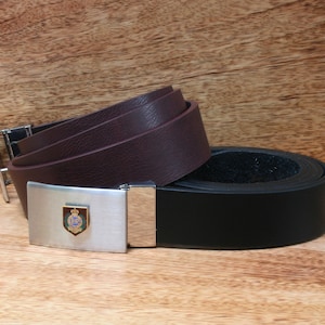 Royal Engineers Regiments Leather Belt and Metal Buckle Set Black or Brown Father&#39;s Day GiftMilitary Father&#39;s Day Gift lb