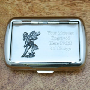 Angels and Fairy's Tobacco Tin Hand Rolling Cigarette Tin Personalised Free Engraving Wand Childrens Birthday Gift tc