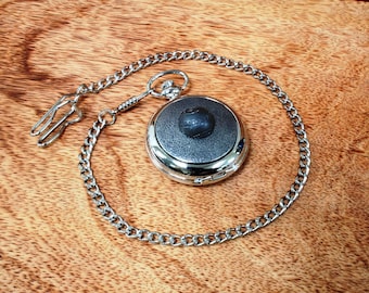 Sports Balls Pocket Watch and Chain Pewter Fronted Quartz Personalised Free Engraving Football Golf Snooker Birthday Gift pw