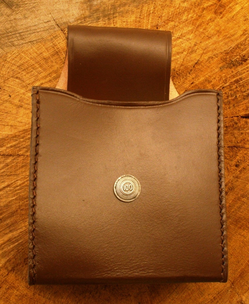 Clays 100 Cartridge Box Holder Brown Leather With Belt Loop Gift 75