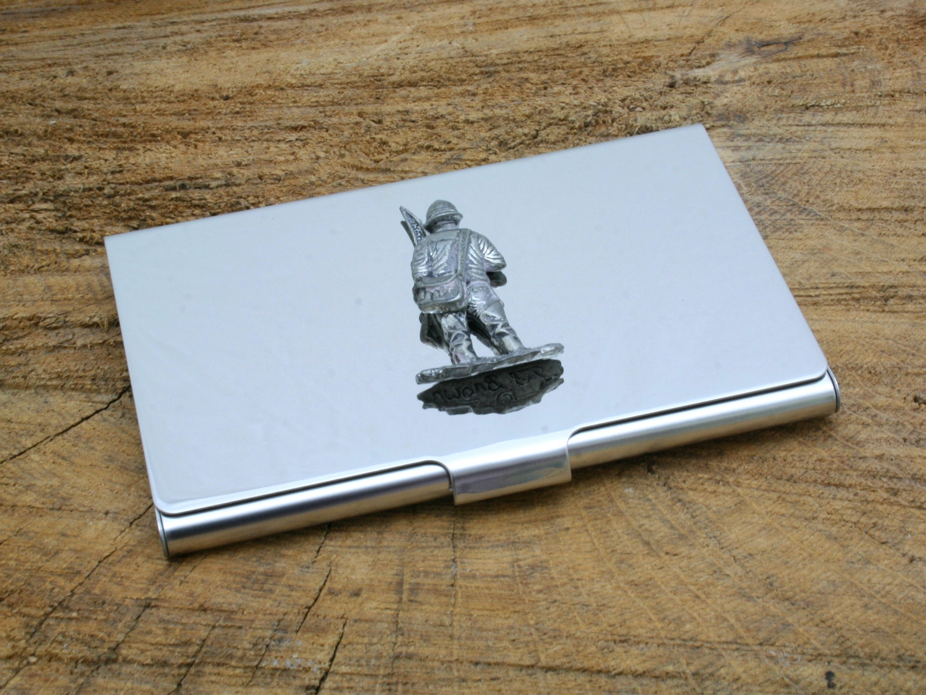 Fly Fishing Metal Business Credit Card Holder With Personalised Free Engraving Father's Day Gift Reel Fly Carp Father's Day Gift mch