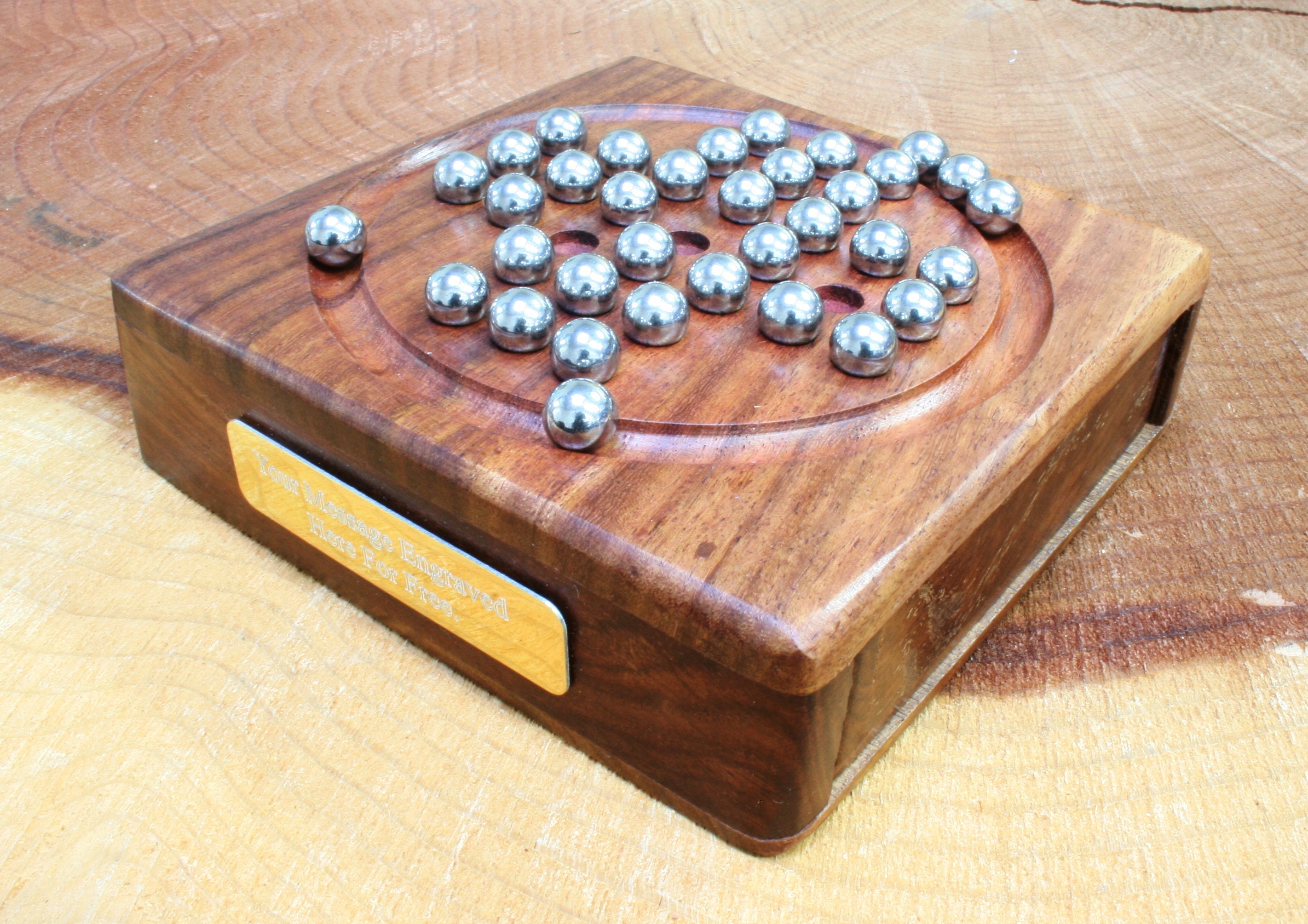 Jeux Solitaire Petit Format En Bois De Thuya Avec Billes En Marbre  Jeux Jouets Artisanat Decoration 16866 130 323