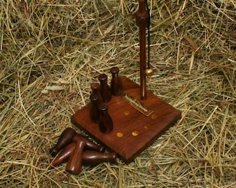 Juego de bolos de madera personalizado para bar, juego de bolos, juego de pub, grabado gratis, regalo de cumpleaños