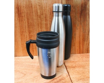 Country Outlines Travel Mug Insulated Cup And Thermal Flask Personalised Free Engraving Britian France USA Birthday Gift im