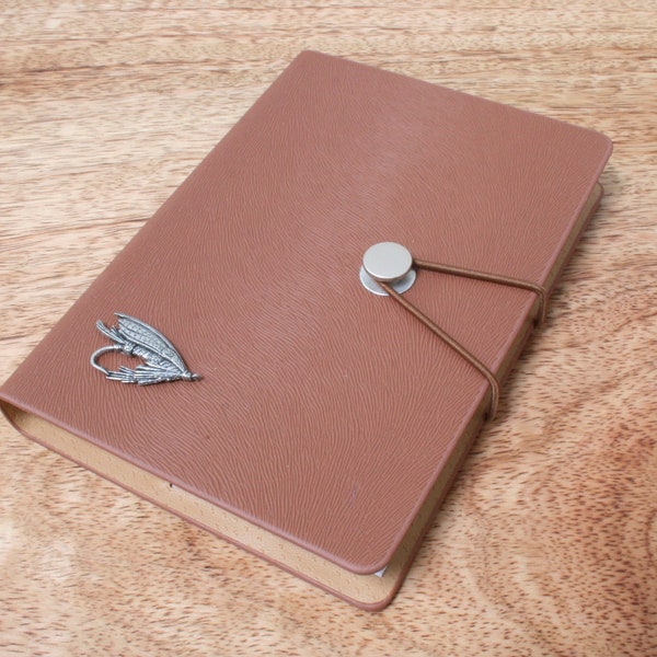 Fishing Fly Pewter Emblem A 6 Notepad Pocket Size Notebook Ideal Fly Fishing Fathers Day Gift 130 nb