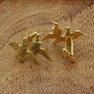 Ducks Gold Plated Cufflinks UK Handmade Ideal Gift