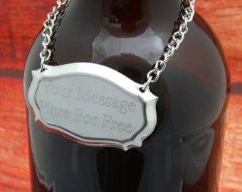 Personalised Engraved Wine Bottle Label Spirit Bottle Decanter Label Father&#39;s Day Gift Idea Birthday Wedding