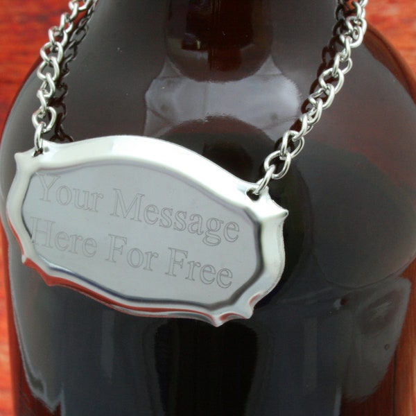 Personalised Engraved Wine Bottle Label Spirit Bottle Decanter Label Gift Idea Birthday Fathers Day Wedding