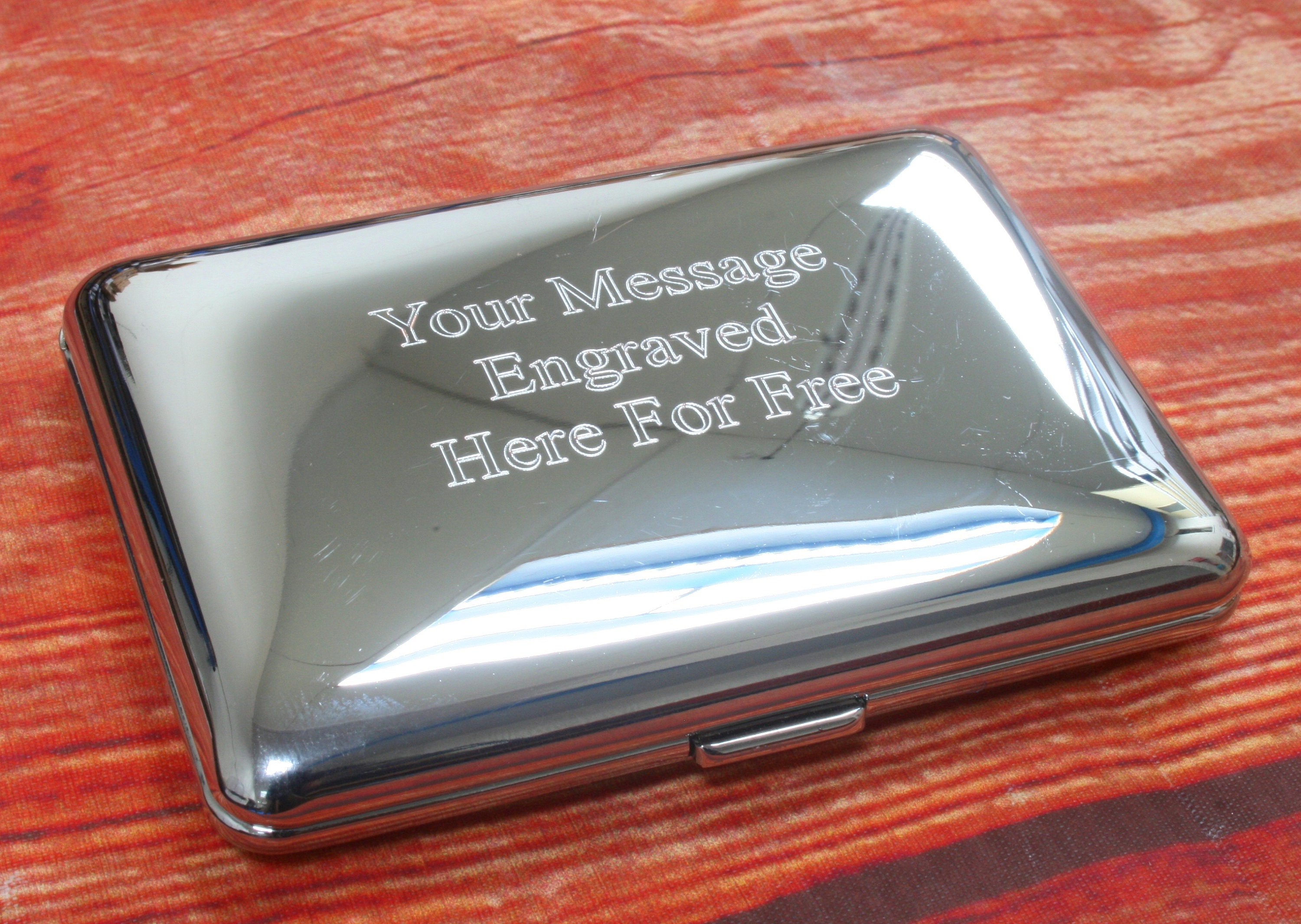 personalised cigarette tin Medusa Chrome Plated Medium or Large Cigarette Tin Personalised Free  Engraving Birthday Gift 499 Cc