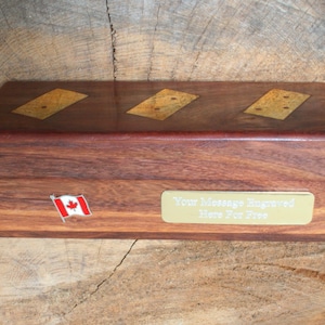 Flags Of The World Dominoes Wood With Brass Inlays In Wooden Presentation Box Free engraving  Union Jack Ireland Italy Father&#39;s Day Gift dm