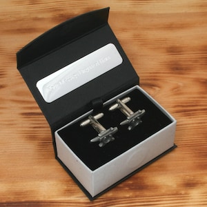Anvil Cufflinks Pewter UK Handmade Blacksmith Metal Work Father&#39;s Day Gift 007 cu