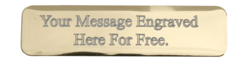 Small Plaque Rectangular Self Adhesive Plate Gold Or Silver with FREE engraving Gold