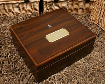 Country Outlines Wooden Cigar Humidor Storage Box Personalised Britian France USA Gift hr