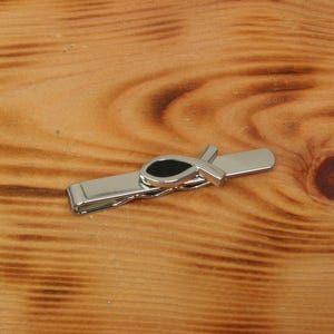 Christian Fish Icthus Tie Clip Tack Slide UK Handmade Christian Father&#39;s Day Gift 453 ti