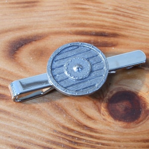 Viking Shield Tie Clip Tack Slide UK Handmade Father&#39;s Day Gift 513 ti