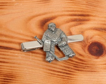 Eishockey Tormann Krawattenklammer Tack Slide Bar UK Handmade Pewter Canadian Day Geburtstag Geschenk ti
