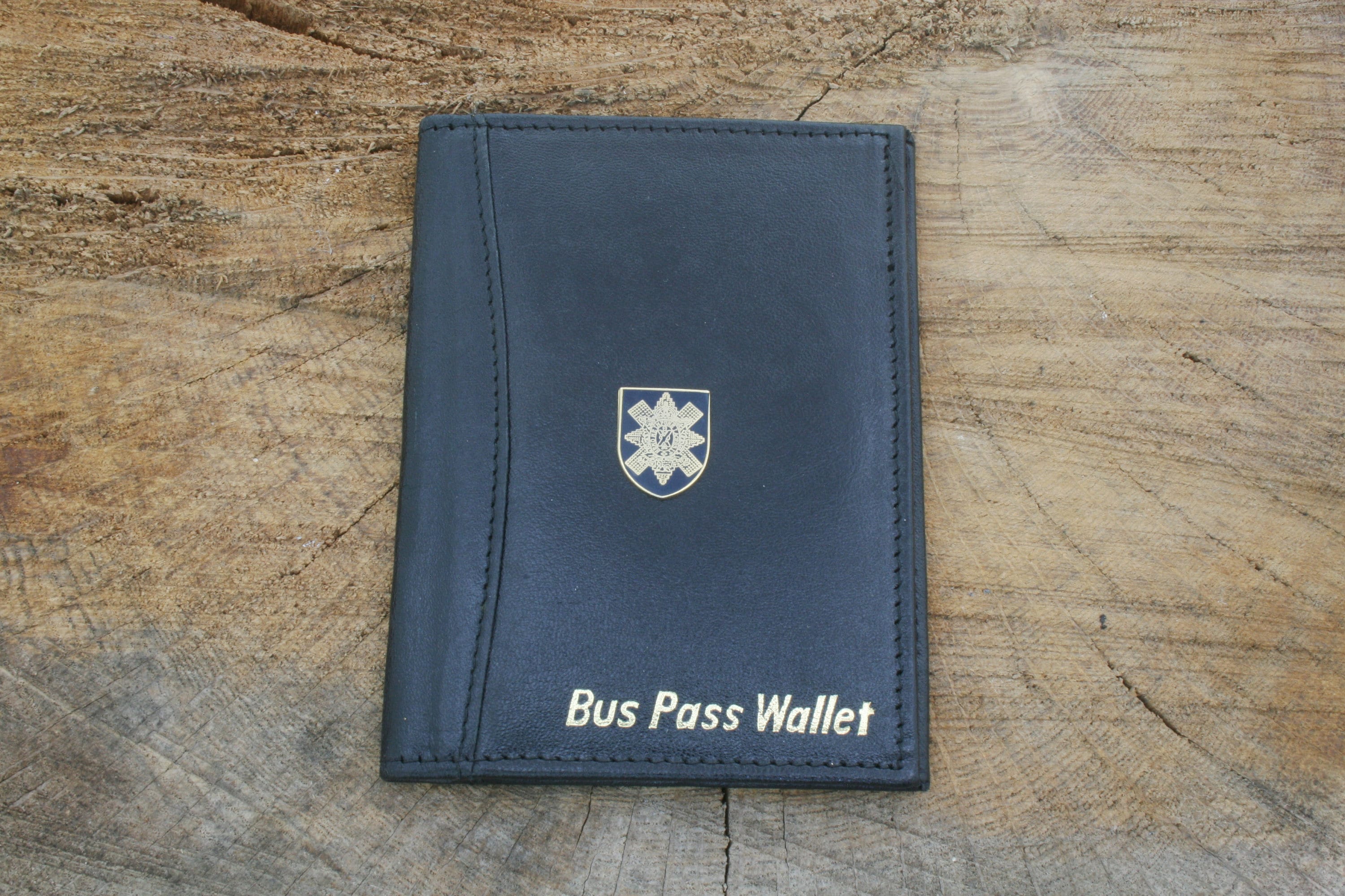 Black Watch Bus & Train Pass Wallet ID Holder In Black Leather Etsy