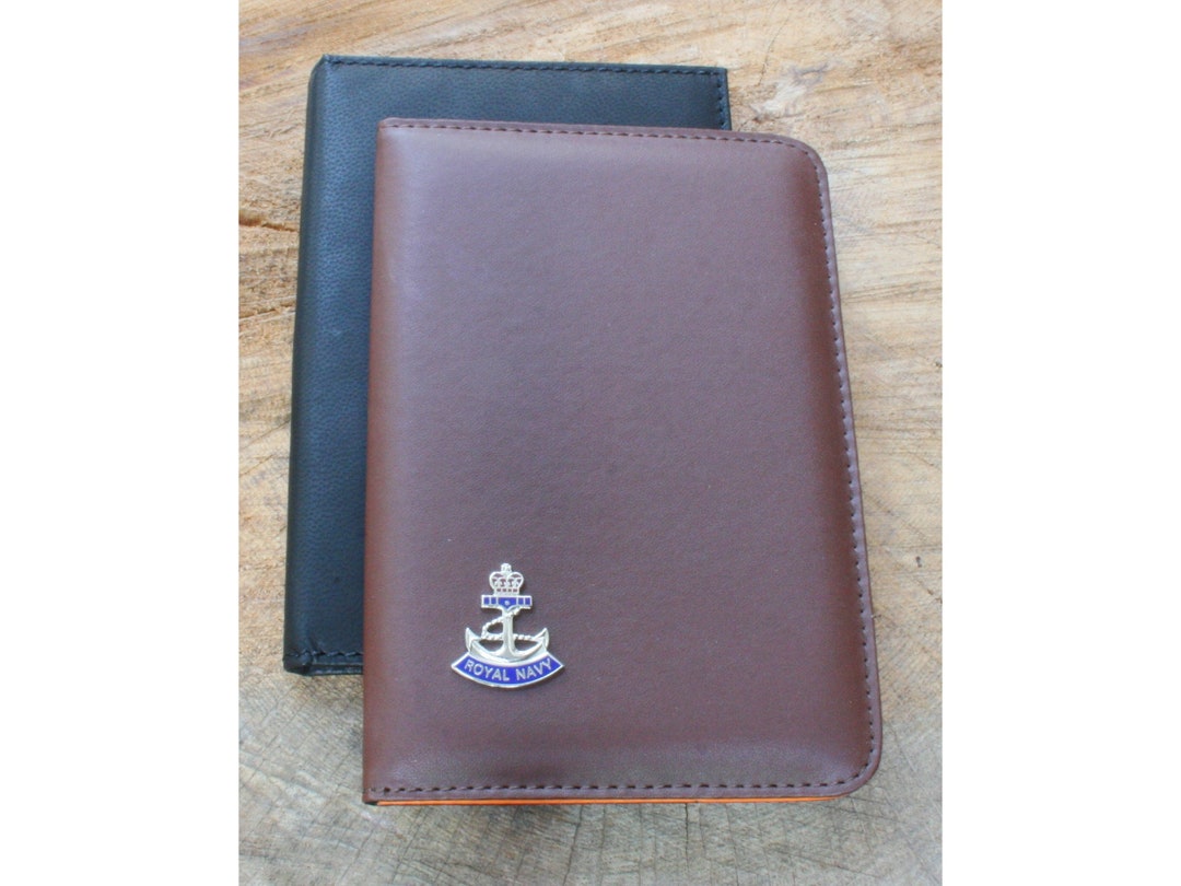 Royal Navy Regiments Hunting License Holder Shotgun Certificate Brown