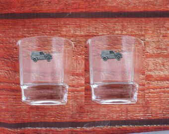 Farm Vehicles Whisky Tumblers Pair Of Crystal Glasses Birthday Gift Boxed Tractor Combine Fergi Birthday Gift ts