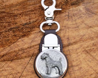 Fox Terrier Brown Leather Fob Watch Clip On With Pewter Front Fob Dog Lover Secret Santa Gift 143 fww