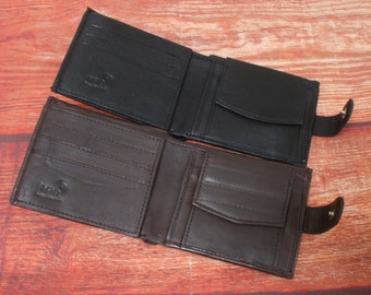 Portafoglio in pelle per veicoli agricoli nero e marrone o porta