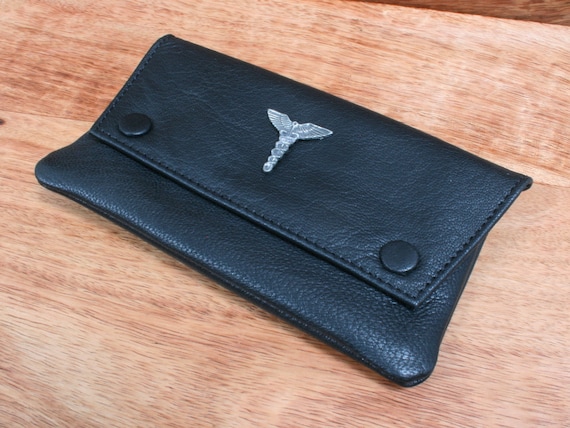 greek rolling tobacco Greek Mythology Leather Tobacco Pouch Hand Rolling Tobacco Black Case Atlas  Medusa Caduceus Birthday Gift Tp