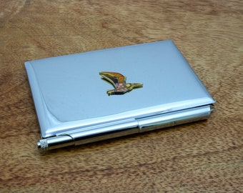 Dinosaurs Metal Notepad Memo Card Holder With Personalised Free Engraving T Rex Diplodocus Stegosaurus Birthday Gift nm