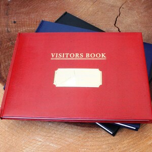 Personalised Company Visitor Guest Book Holiday Free Engraving vb
