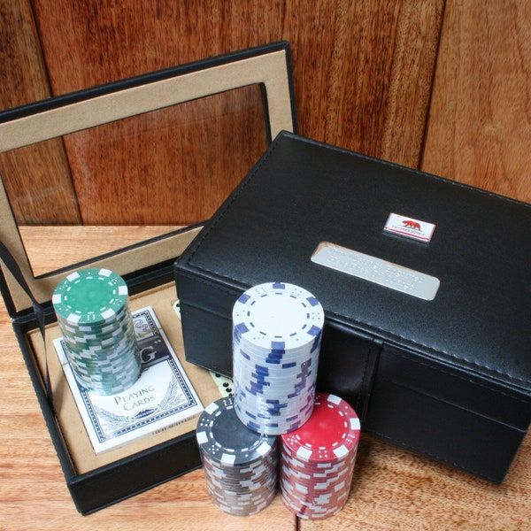 USA State Flags Poker Chips Set Two Packs of Cards and Dice Free Engraving American States Gift ps